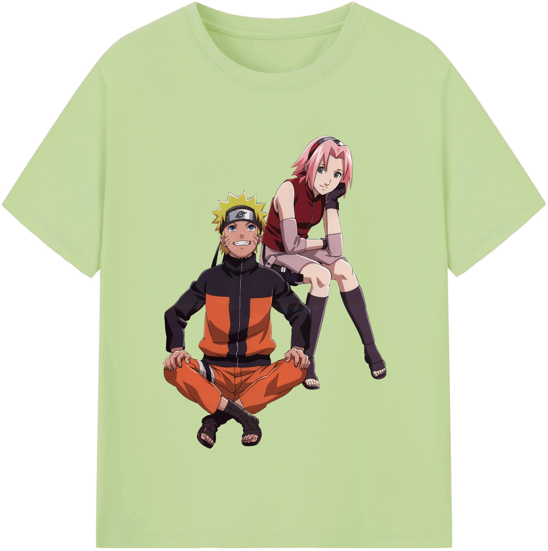 （画像用） NARUTO -ナルト- うずまき ナルト Uzumaki Naruto 綿100％半袖Tシャツ（フロントプリント）